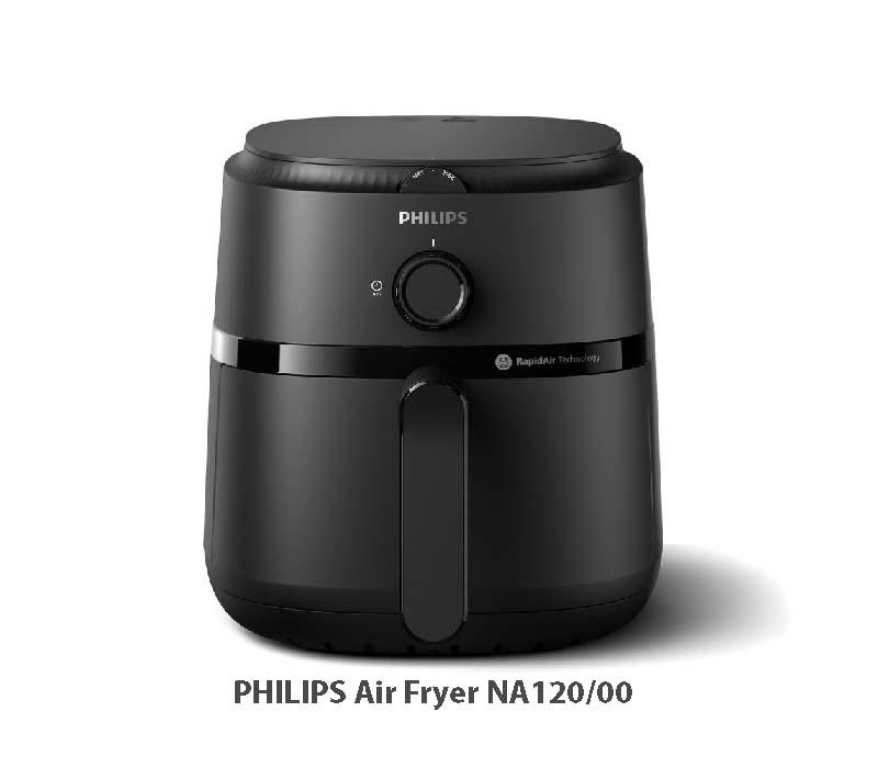 PHILIPS Air Fryer NA120/00, 90% less fat, 1500W, 4.2 Litre, with Rapid Air Technology.