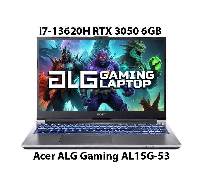 Acer ALG Gaming AL15G-53 Laptop with Core i7-13620H, RTX 3050 6GB GPU, 16GB 512GB, FHD 144Hz