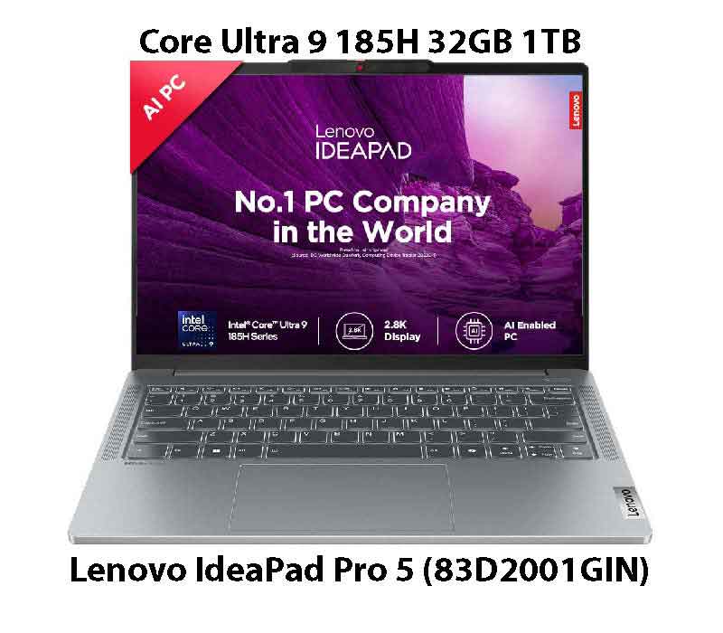 Lenovo IdeaPad Pro 5 83D2001GIN Intel Core Ultra 9 185H 32GB 1TB 2.8K OLED 120Hz Laptop