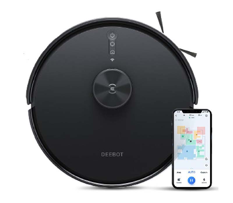 ECOVACS Deebot Y1 Pro 2-In-1 Robot Vacuum Cleaner with 6500 Pa Suction and 5200 Mah Battery.