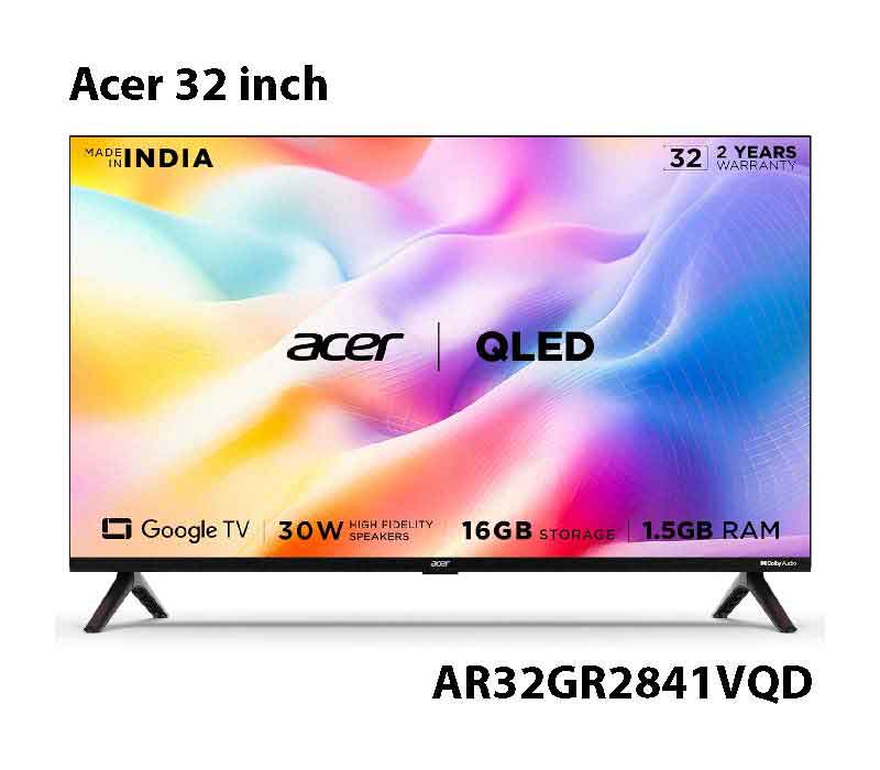 Acer 32 inches AR32GR2841VQD V Series HD Ready Smart QLED Google TV