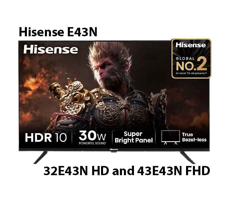 Hisense E43N Series 43 inches Full HD Smart Google LED TV 43E43N